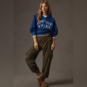 NWT Anthropologie Pilcro Fabric Mix Hoodie Size Small